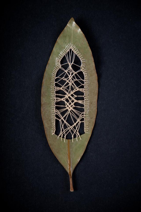 Beautifully Delicate Embroidered Leaves by Hillary Fayle 001