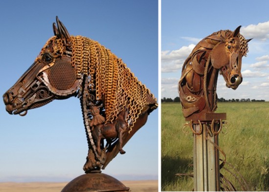 Bits of Scrap Metal Welded Together Into Powerful Sculptures 010