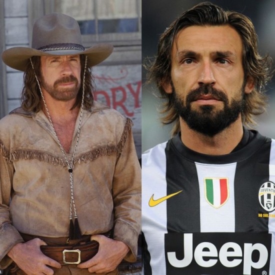 Chuck Norris and Andrea Pirlo