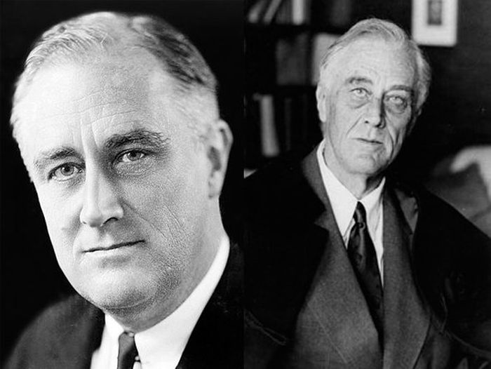 Franklin D. Roosevelt Before (1933) and After (1945)