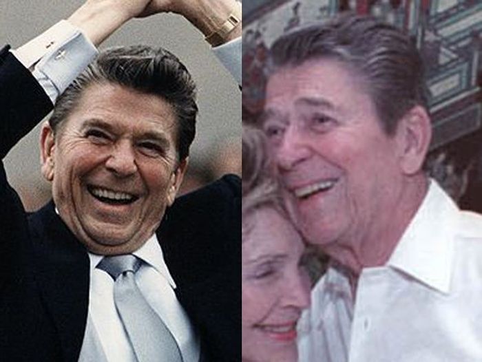 Ronald Reagan Before (1981) and After (1988)