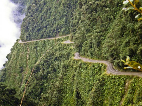 The North Yungas Road in Bolivia