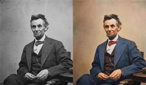 Abraham Lincoln color photo