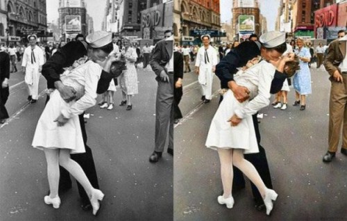 Vj day at the Times Square 