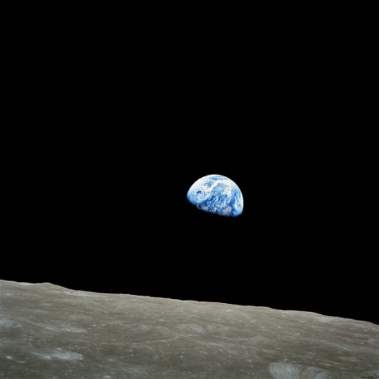 Earthrise: A photo taken by astronaut William Anders during the Apollo 8 mission in 1968.