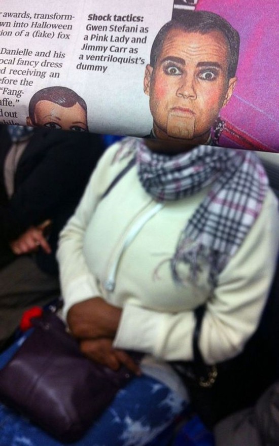 Funny-Newspaper-Photobombs-Amuse-This-Bored-Commuter-014