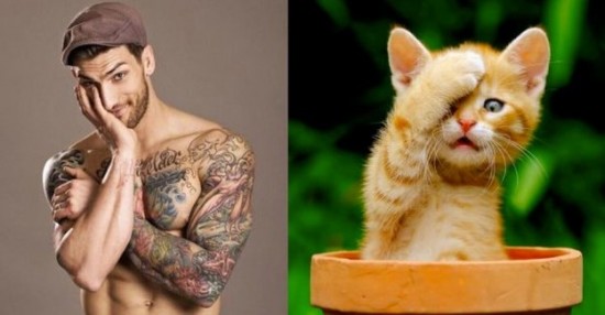 Male-Models-and-Their-Cat-Counterparts-009