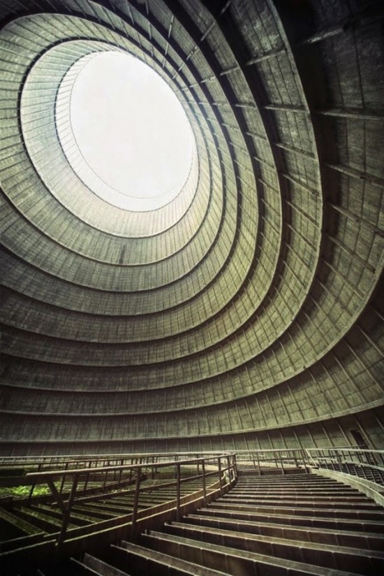 Cooling tower of an abandoned power plant