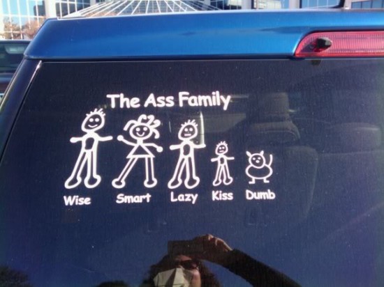 Funny Stick Figure Family Decals - FunCage