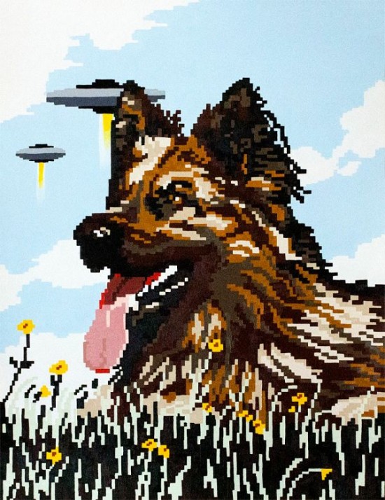 Cross-Stitch-Like-Paintings-Are-Riddled-in-Alien-Attack-001