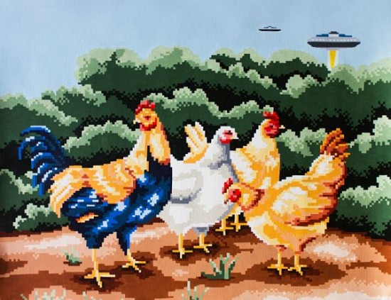 Cross-Stitch-Like-Paintings-Are-Riddled-in-Alien-Attack-002