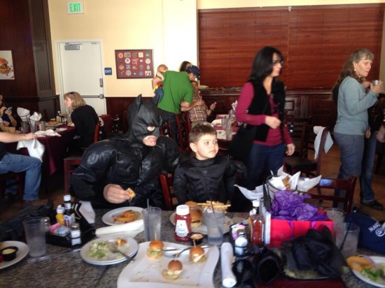 batkid eating lunch