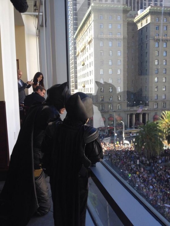 batkid surveying the city