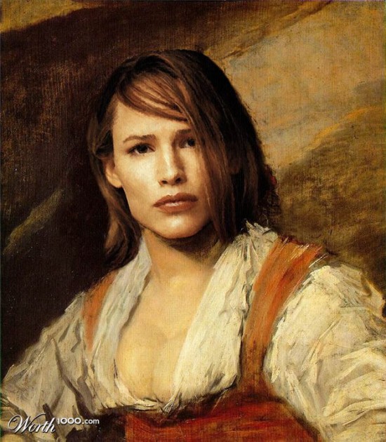 48 Celebrities Edited Into Classic Paintings 006