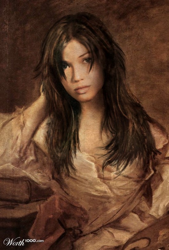 48 Celebrities Edited Into Classic Paintings 013