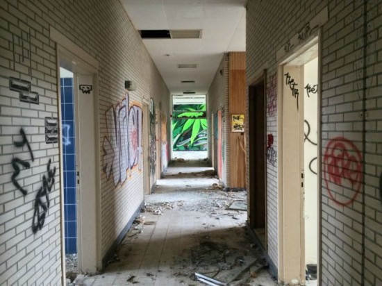 Graffiti Inside an Abandoned Nursing Home 019