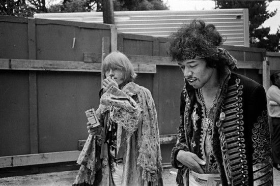 Jimi Hendrix and Brian Jones