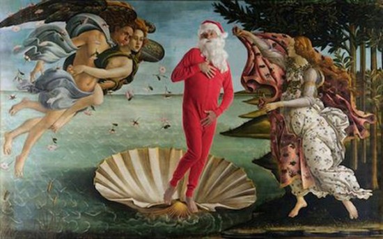 Santa Placed into Classic Paintings 005