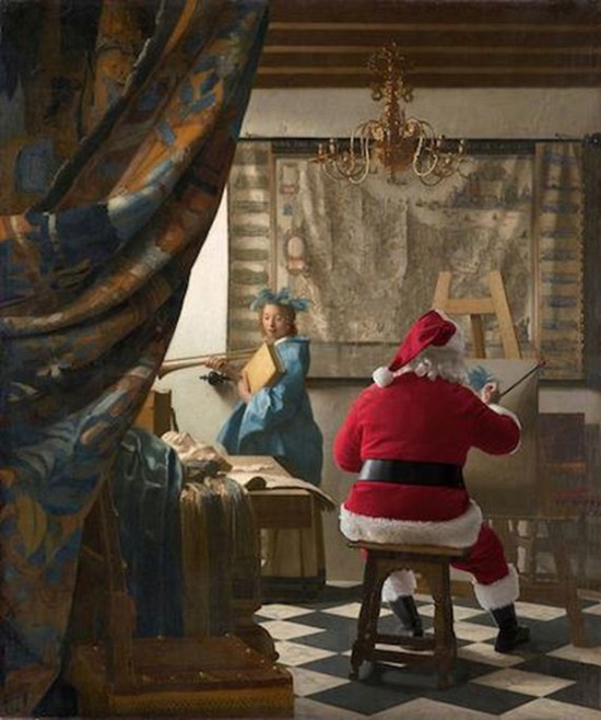 Santa Placed into Classic Paintings 007