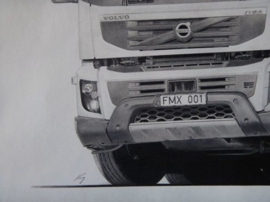 Beautiful pencil drawings of different vehicles 006
