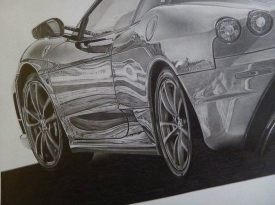 Beautiful pencil drawings of different vehicles 016