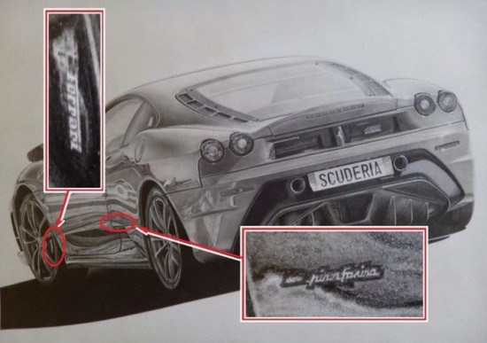 Beautiful pencil drawings of different vehicles 020