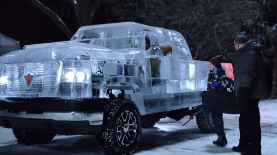 Canadian Company Makes a Truck Out of Ice, Takes It For a Drive