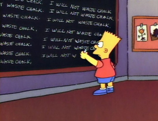 Funniest Simpsons Chalkboard Gags 001