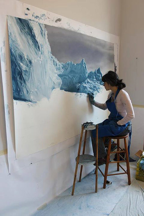 Stunning Pastel Drawings of Greenland by Artist Zaria Forman 002