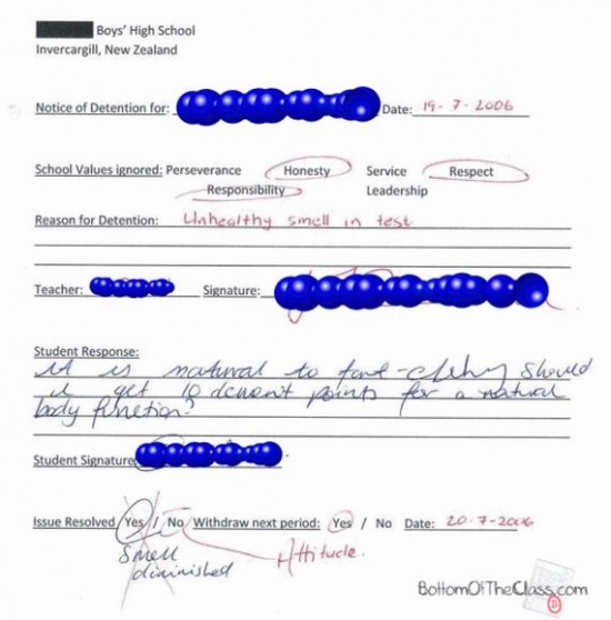 The Funniest Reasons a Student Has Ever Gotten Detention 002
