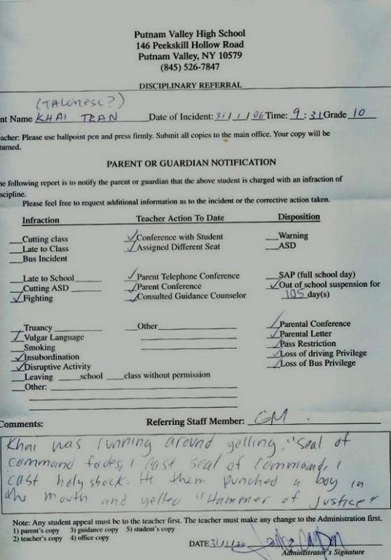The Funniest Reasons a Student Has Ever Gotten Detention 007