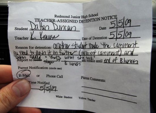The Funniest Reasons a Student Has Ever Gotten Detention 012