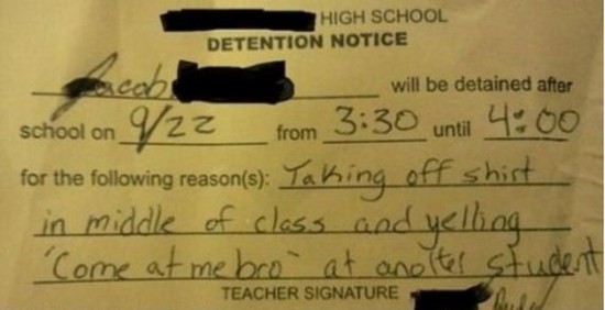 The Funniest Reasons a Student Has Ever Gotten Detention 014