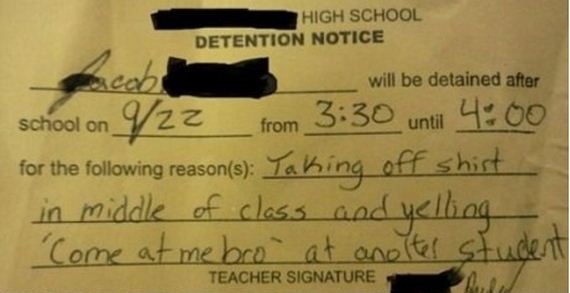 The Funniest Reasons a Student Has Ever Gotten Detention 014