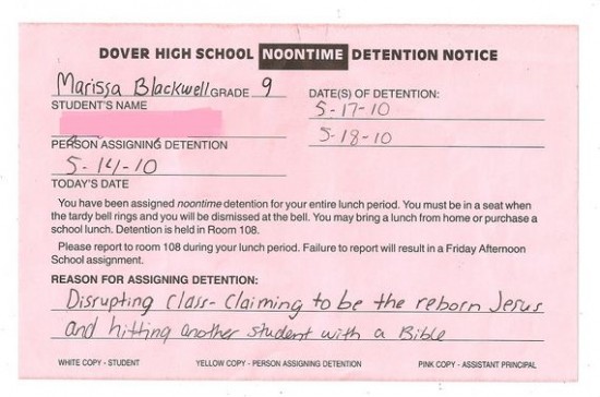 The Funniest Reasons a Student Has Ever Gotten Detention 016