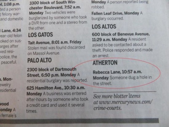 The police blotter of Atherton 008