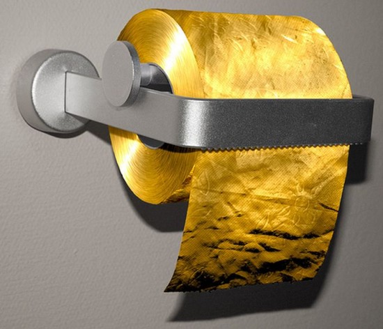 Toilet Paper Toilet Paper Man 3-ply 22 Carat Gold Flake ($1.3 million)