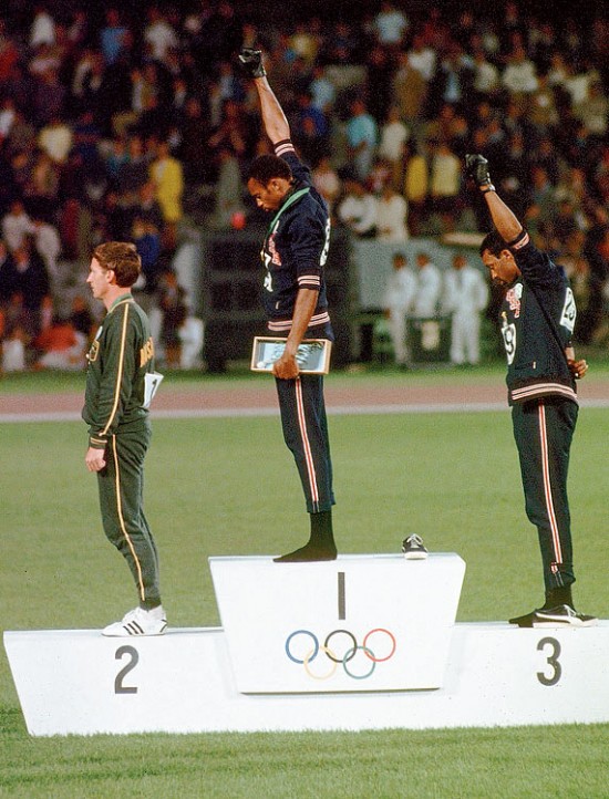 Tommie Smith and John Carlos - Summer Olympics, Oct. 16, 1968