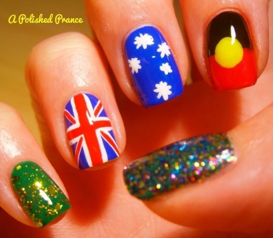 17 Awesome Nail Art Designs For Australia Day 001
