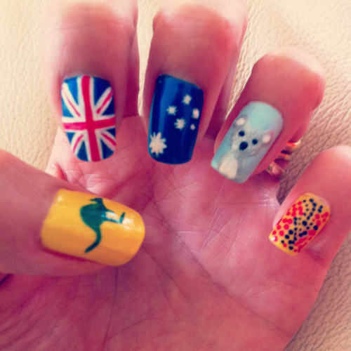 17 Awesome Nail Art Designs For Australia Day 003