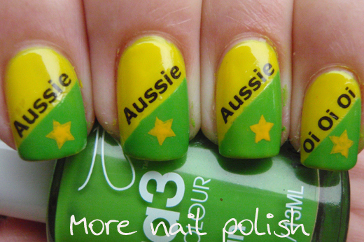 17 Awesome Nail Art Designs For Australia Day 004
