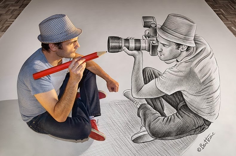 3D Pencils Drawings by Ben Heine 001
