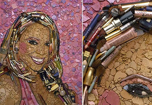 Celebrity Portraits Made From Random Stuff 008 - FunCage