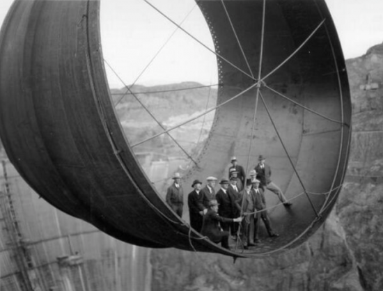 Hoover dam construction in 1931