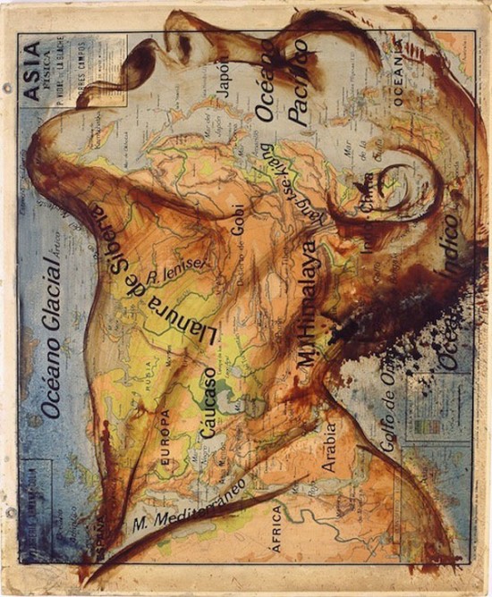 Map Paintings by Fernando Vicente 001
