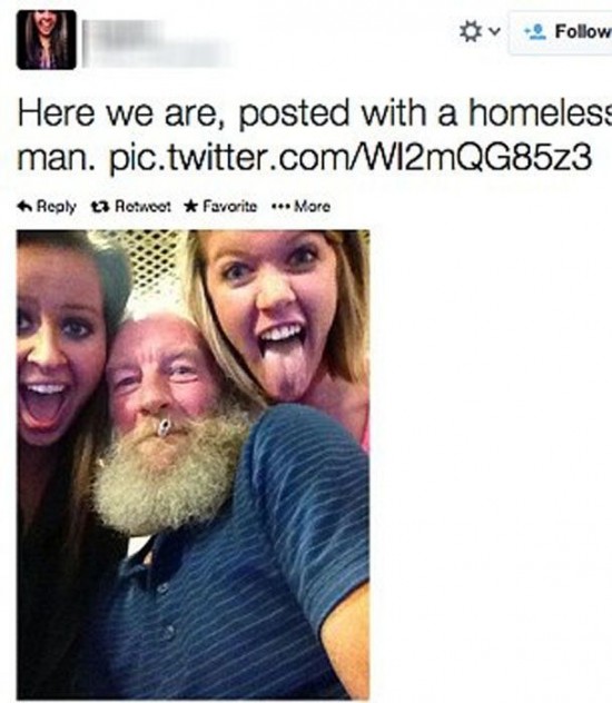 People posing with homeless people 008