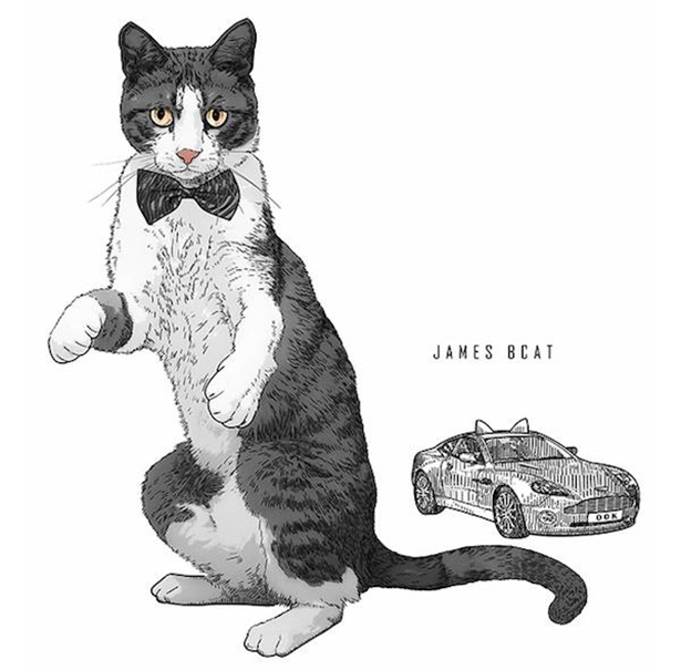 Pop Culture Icons Re-imagined as Cats 008