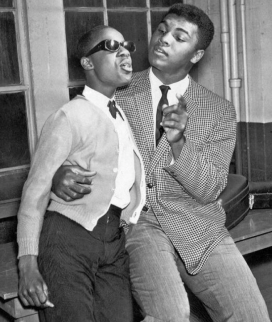 Stevie Wonder and Muhammed Ali being awesome in 1963