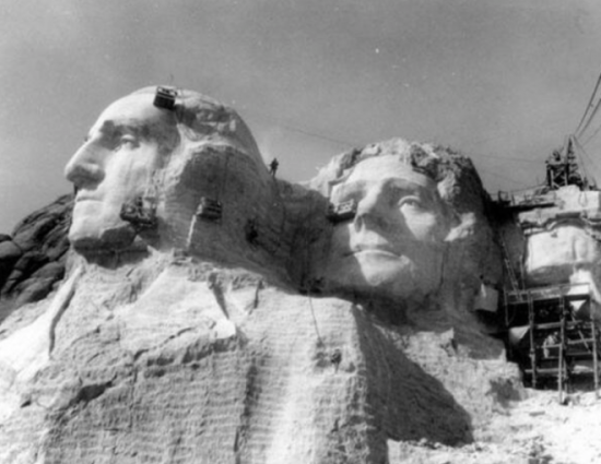 The construction of Mount Rushmore