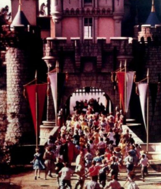 The gates of Disneyland opening for the first time ever, 1955